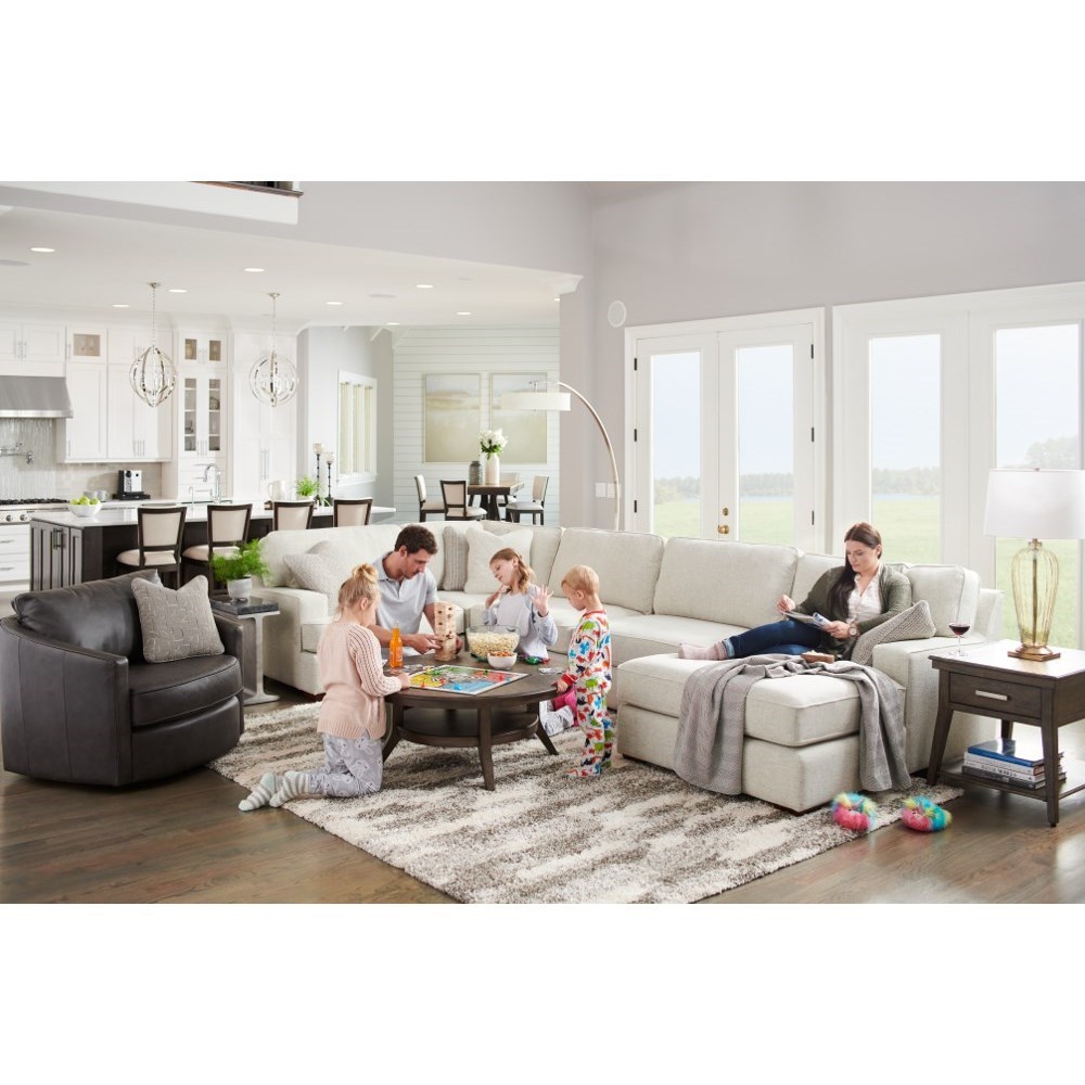 LaZBoy Paxton 4Seat Premier Sectional Sofa with Comfort Core